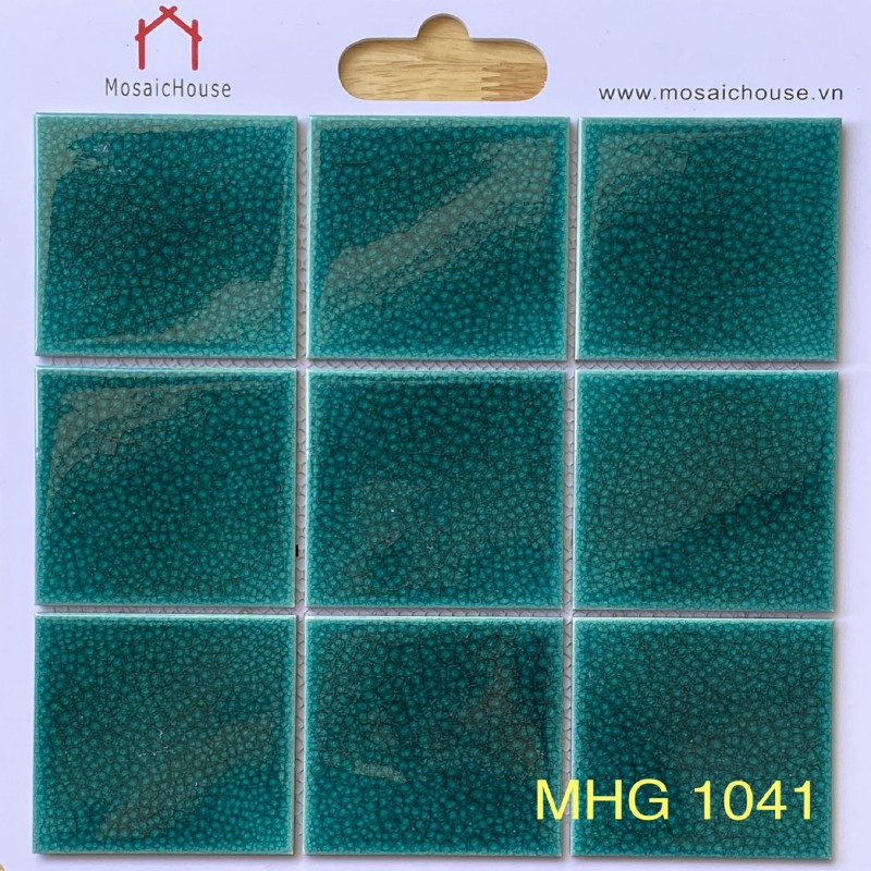 Gạch Mosaic 10x10 Men Rạn 2 Lớp Màu Xanh Lá 